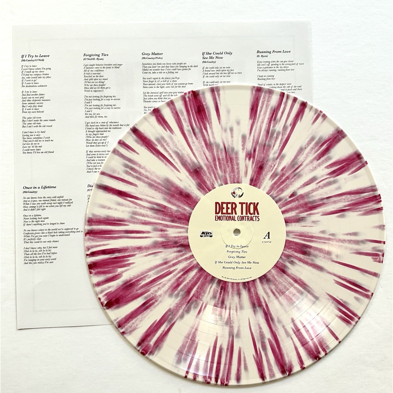 Deer Tick EMOTIONAL CONTRACTS Color Vinyl LP Record SIGNED POSTCARD Download NEW