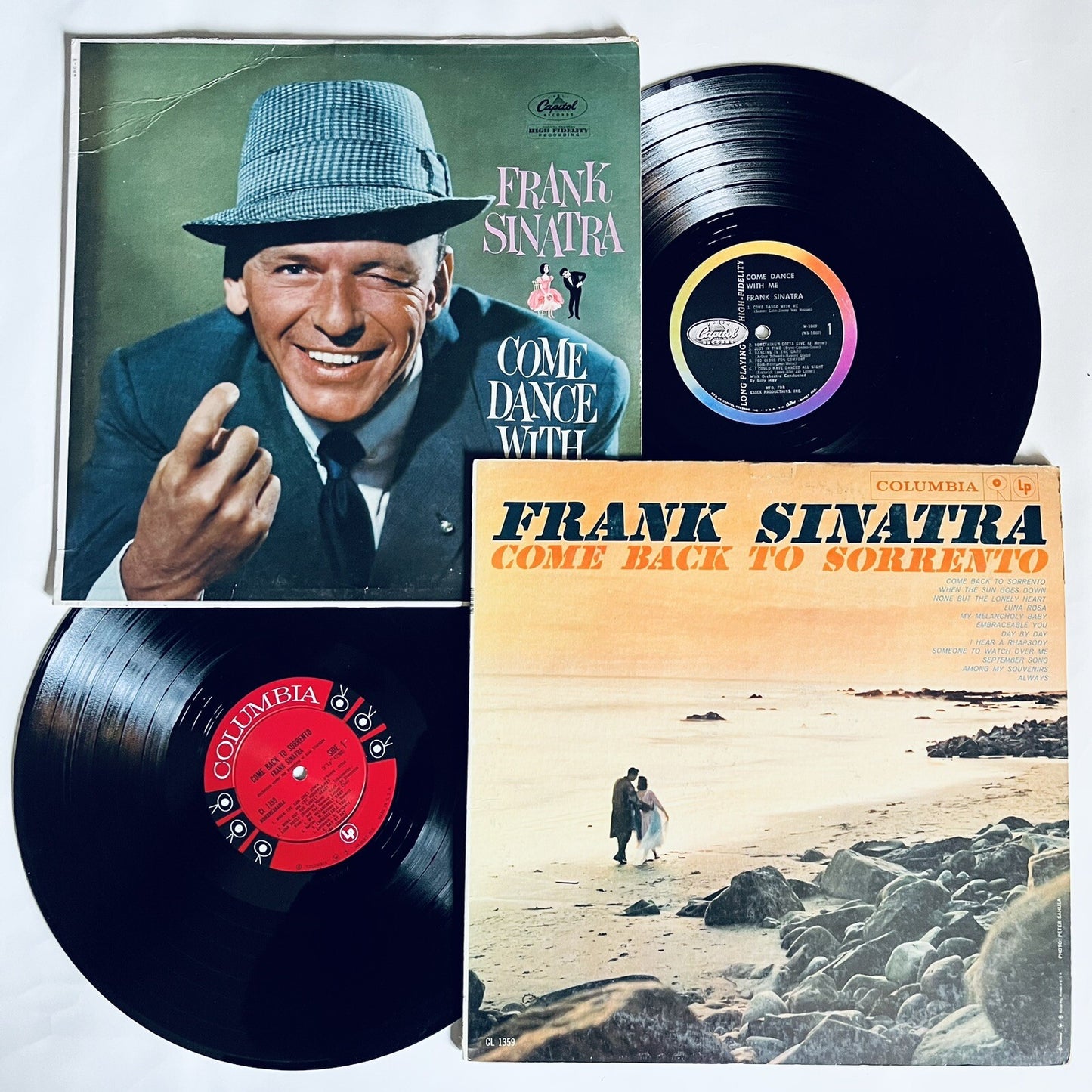 Frank Sinatra COME DANCE WITH ME + COME BACK TO SORRENTO Vinyl LP Record VG+