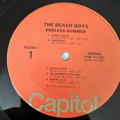 Beach Boys ENDLESS SUMMER Vinyl 2xLP Record 1974 SVBB-11307 VG+ and POSTER