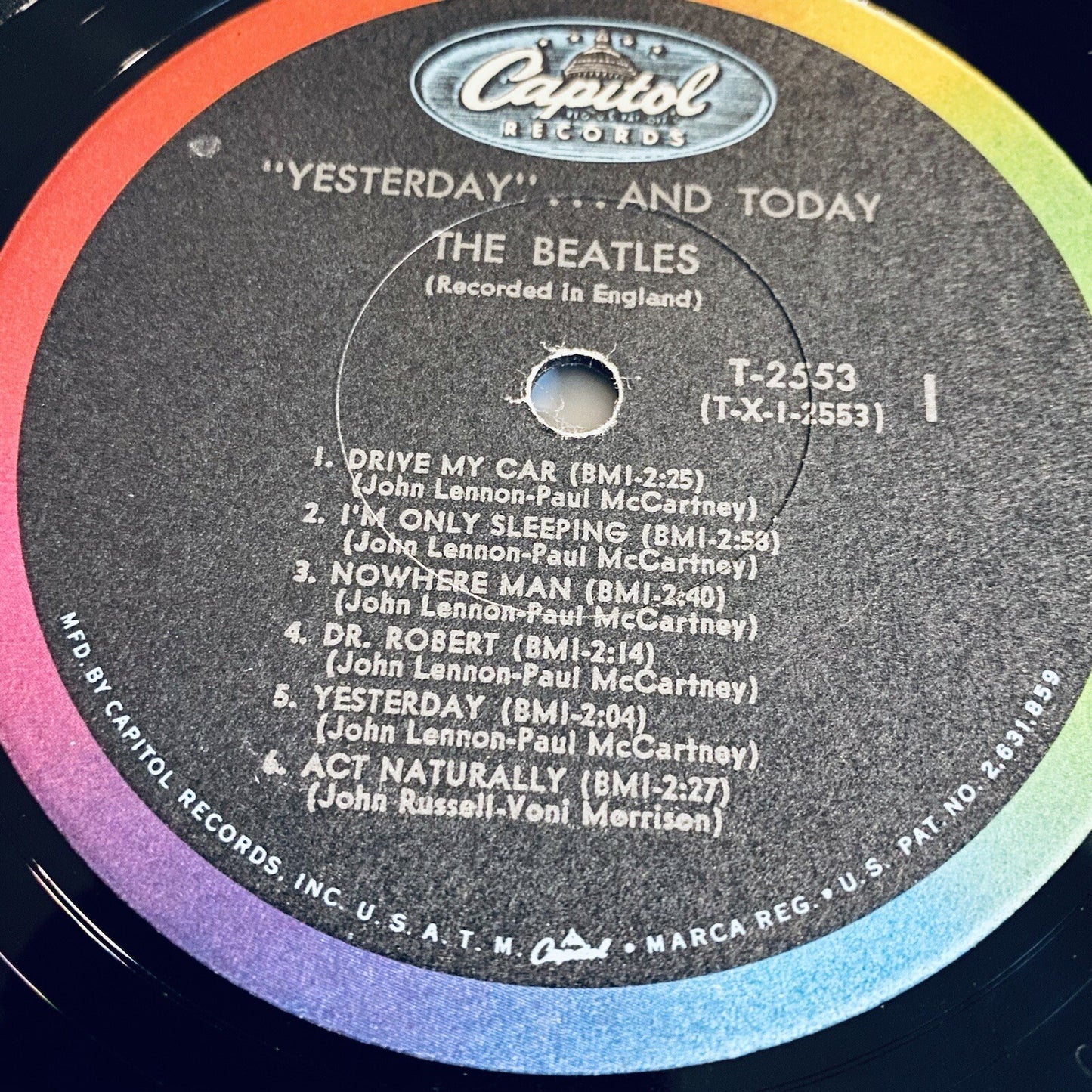 Beatles YESTERDAY AND TODAY Vinyl LP Record SCRANTON 1ST PRESSING Mono VG