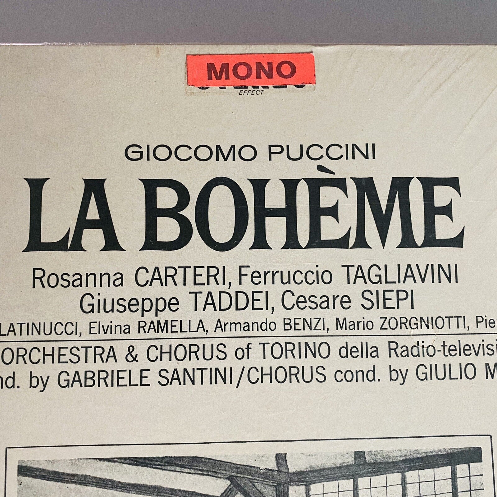 Giocomo Puccini  La Bohème MONO Vinyl 2LP Records SEALED