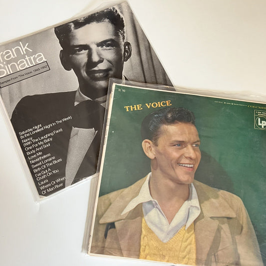 Frank Sinatra THE VOICE + SAMPLER 1943-1952 Vinyl LP Record VG+ 6-eye
