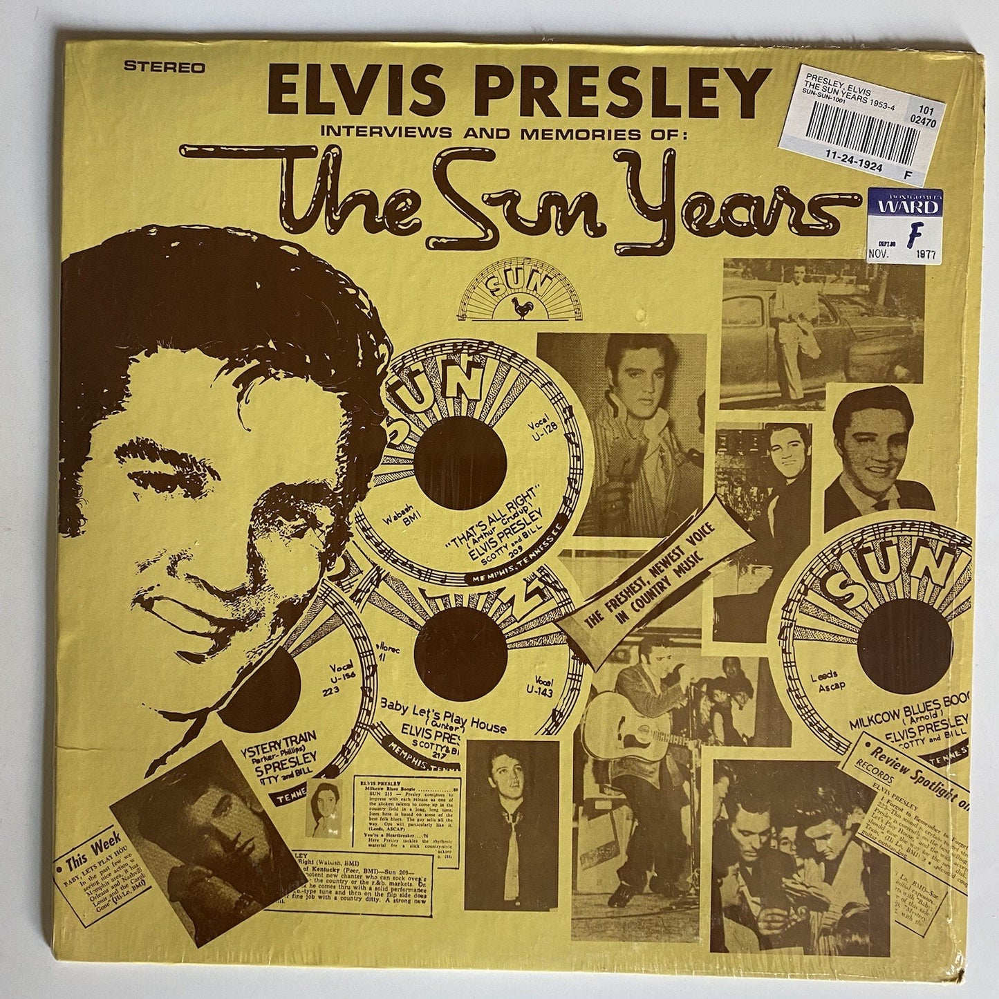 Elvis Presley THE SUN YEARS: INTERVIEWS & MEMORIES Vinyl LP Record VG+