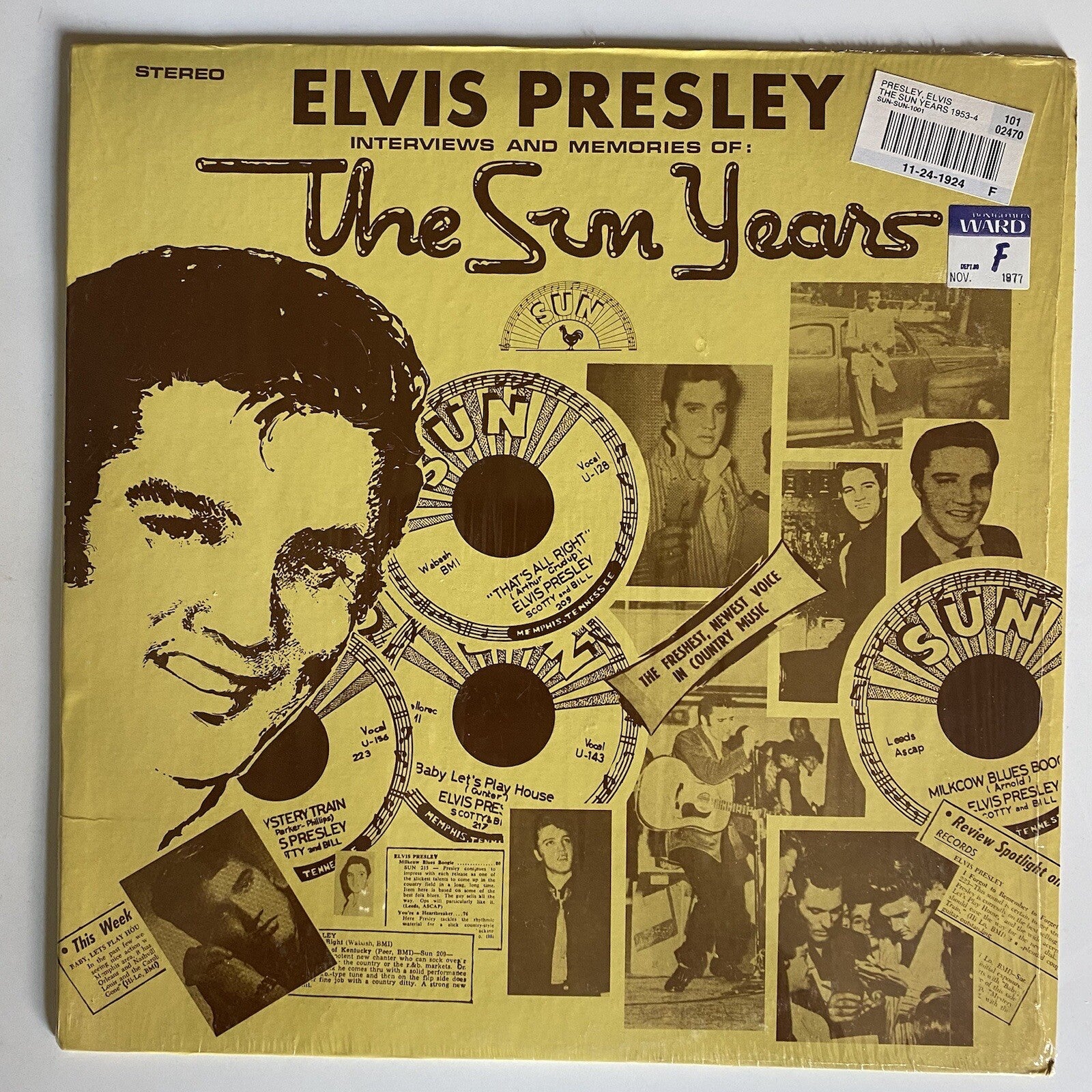 Elvis Presley THE SUN YEARS: INTERVIEWS & MEMORIES Vinyl LP Record VG+