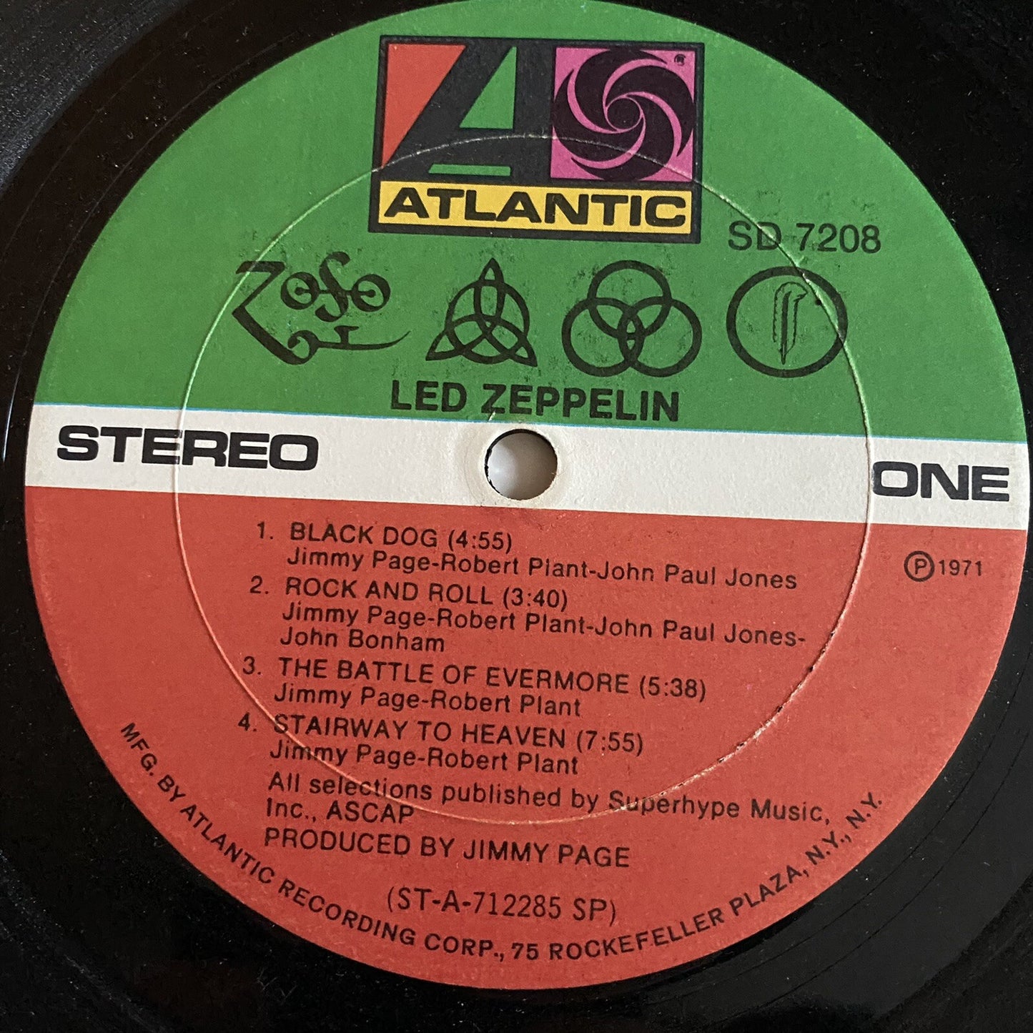 Led Zeppelin ZOSO Vinyl LP Record VG+ 