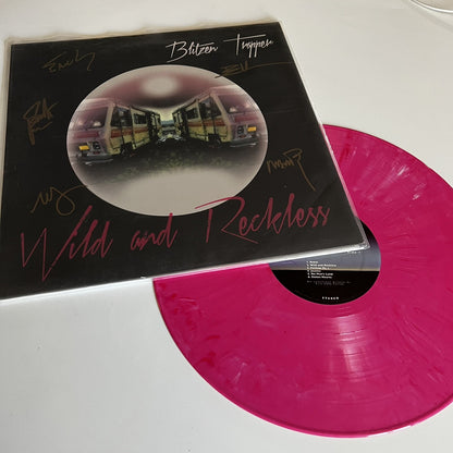 Blitzen Trapper WILD AND RECKLESS Pink Vinyl LP Record SIGNED NM Never Played