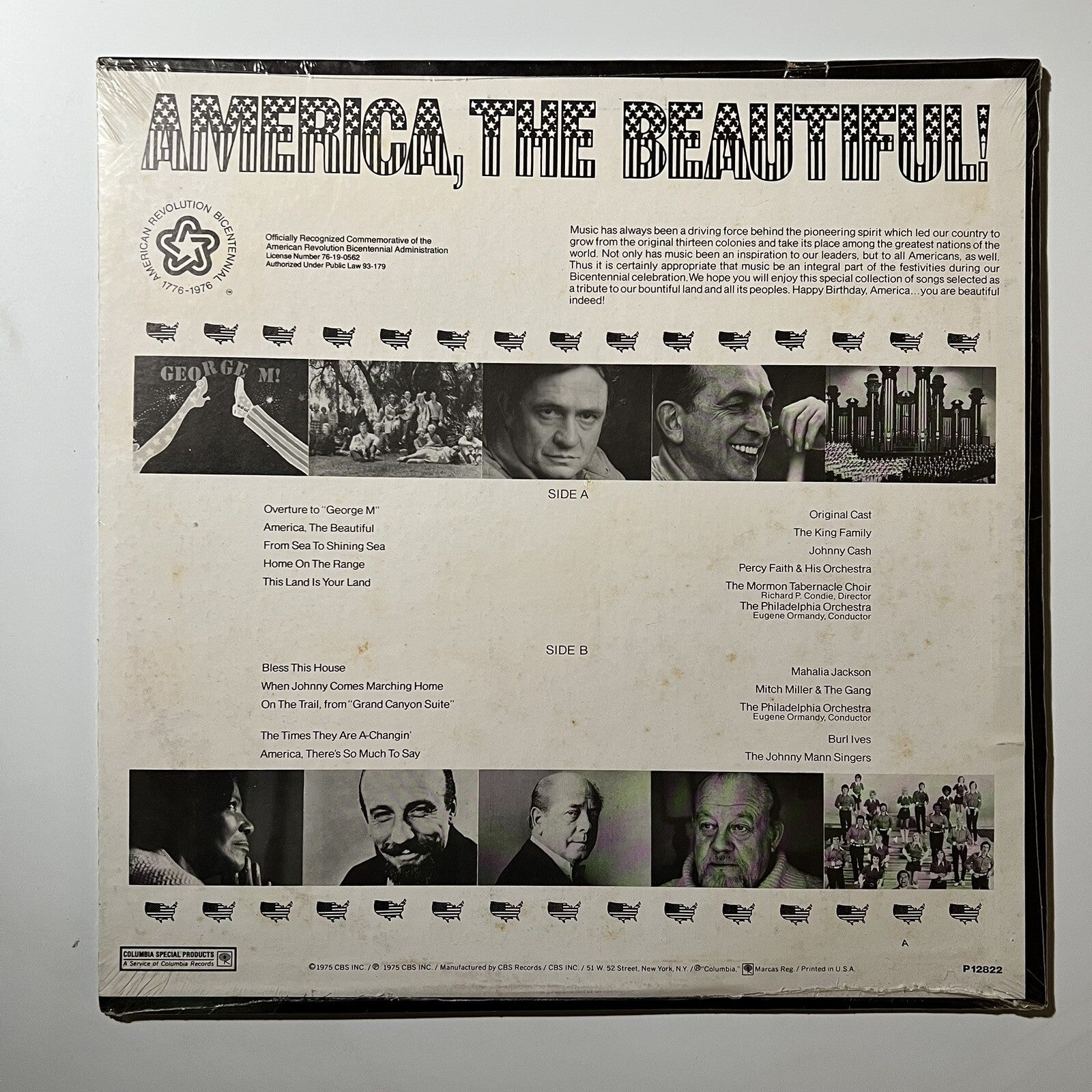 America, The Beautiful VARIOUS ARTISTS Vinyl LP Record JOHNNY CASH B Ives SEALED