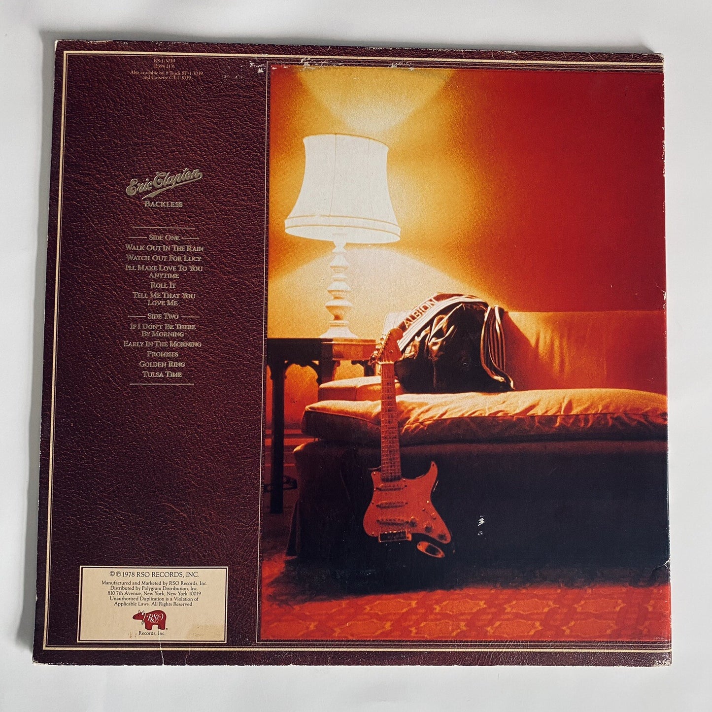 Eric Clapton "Backless" Vinyl LP