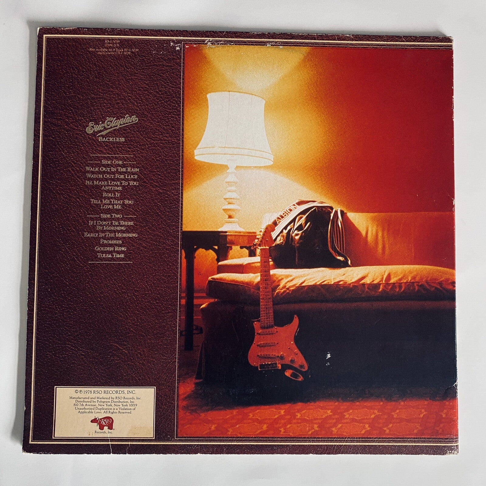 Eric Clapton "Backless" Vinyl LP