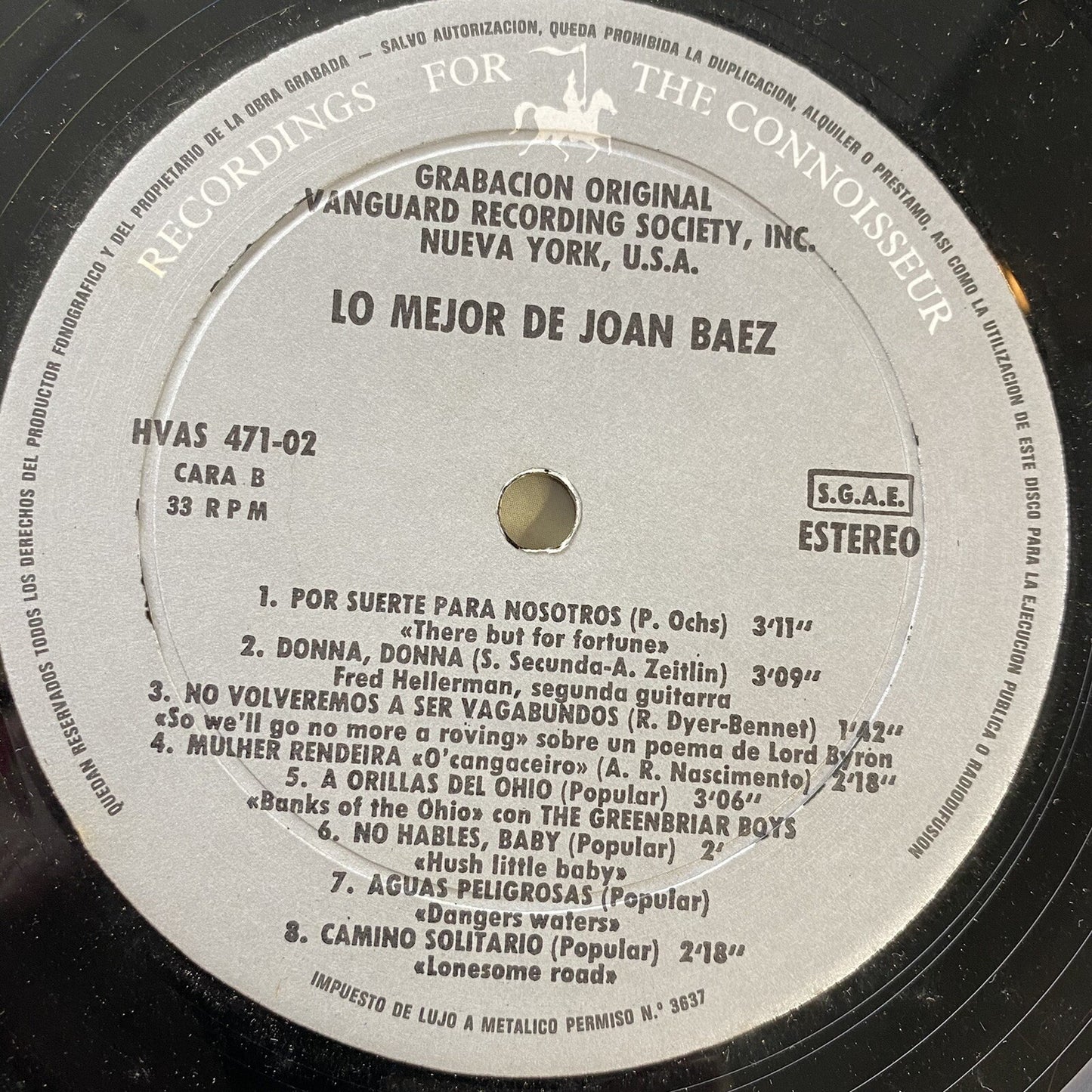 Joan Baez BEST OF +  LO MEJOR Vinyl LP Records VG
