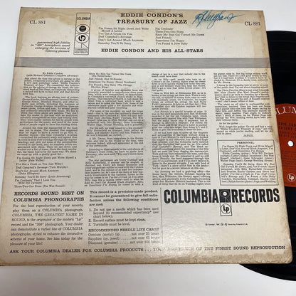 Eddie Condon's TREASURY OF JAZZ Vinyl LP Record Columbia CL 881 6 Eye VG+