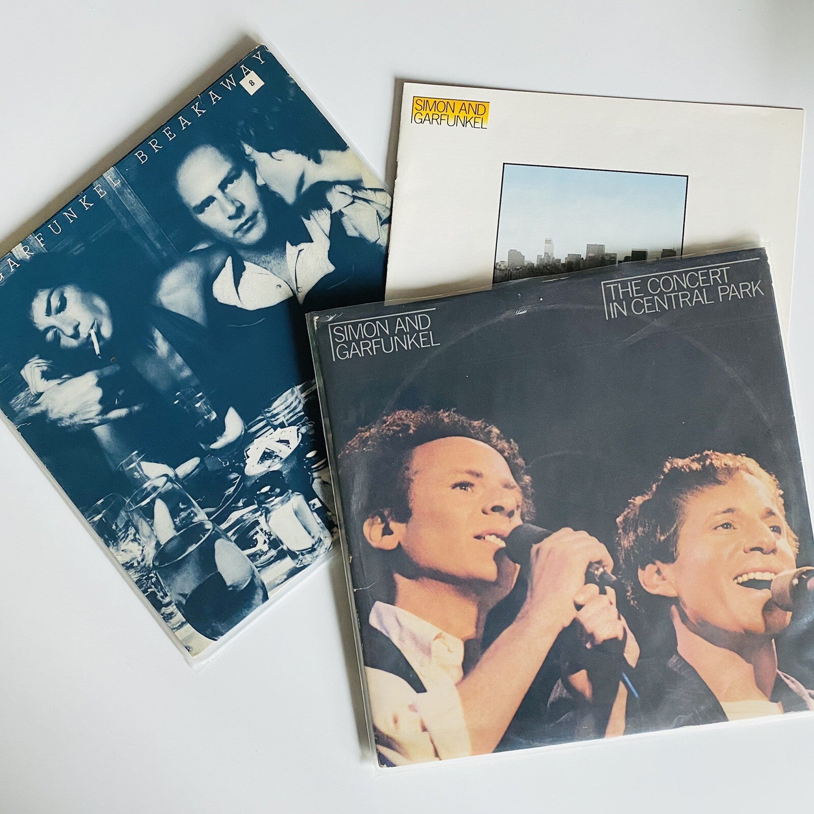 Simon & Garfunkel CONCERT IN CENTRAL PARK + BREAKAWAY Vinyl 2xLP Records VG+