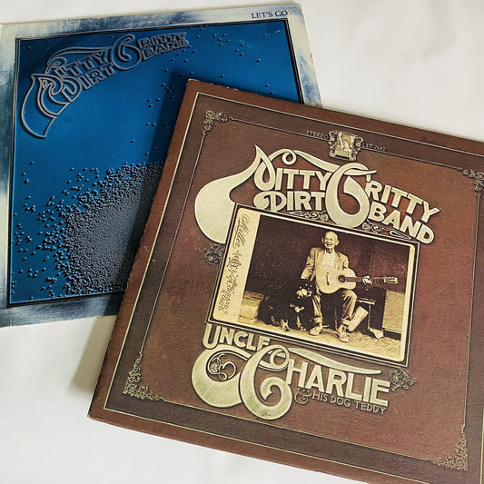 Nitty Gritty Dirt Band LET’S GO + UNCLE TEDDY Vinyl LP Records VG+