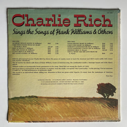 Charlie Rich SINGS THE SONGS OF HANK WILLIAMS & OTHERS Vinyl LP Record SEALED