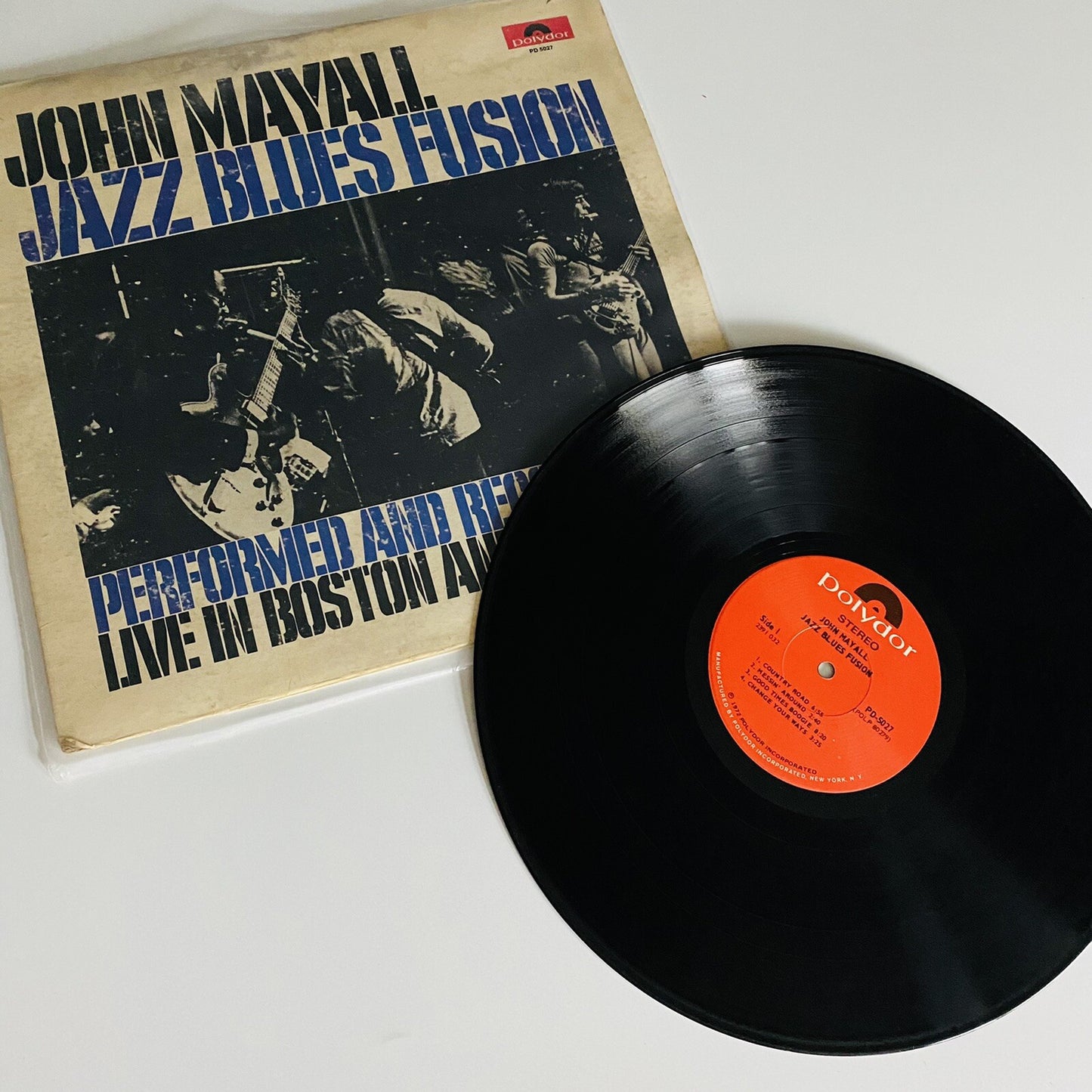 John Mayall JAZZ BLUES FUSION (Live) Vinyl LP Record VG+ / Sleeve G+ to VG