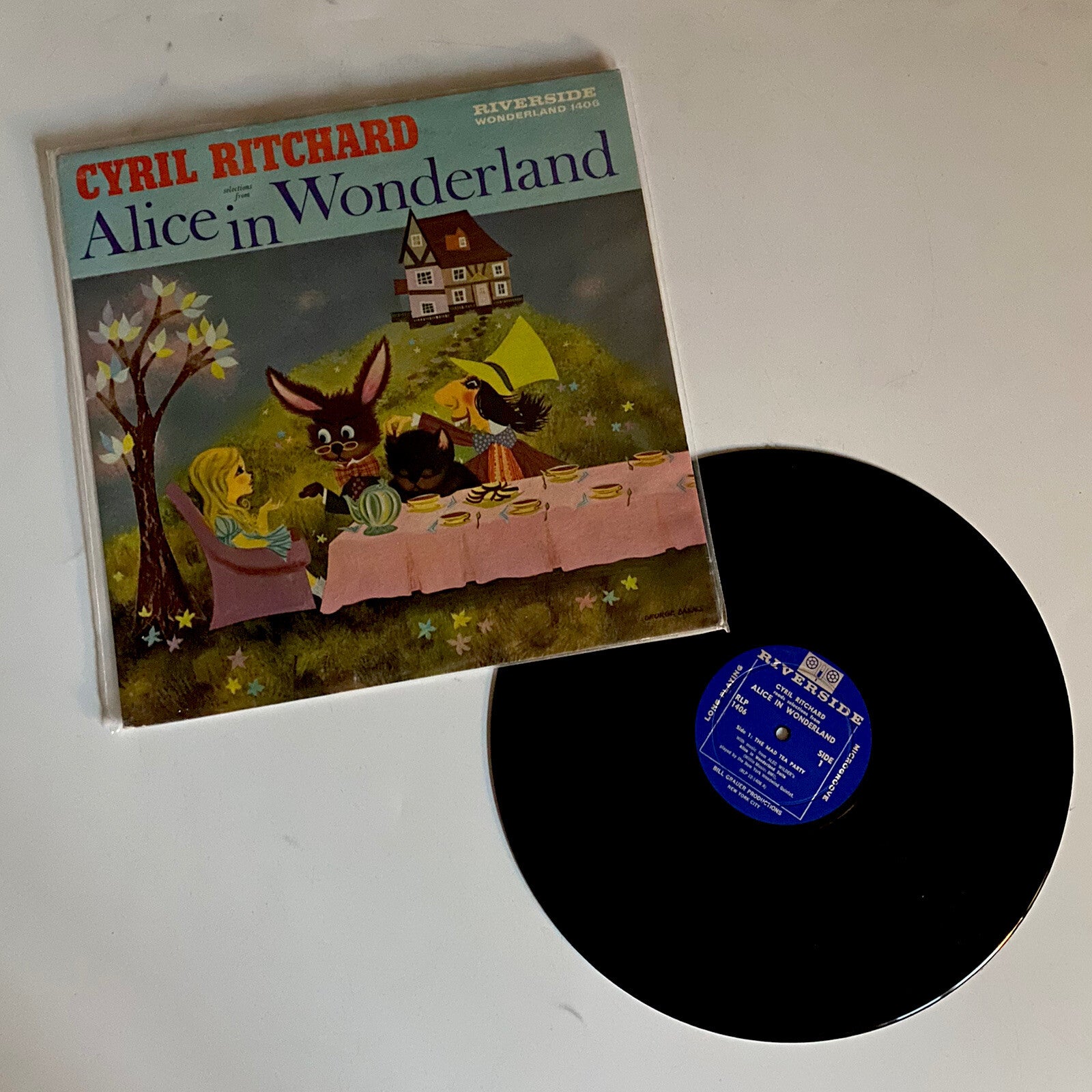 CYRIL RITCHARD Reads Alice In Wonderland Vinyl LP Record VG+ BLUE LABEL!!!