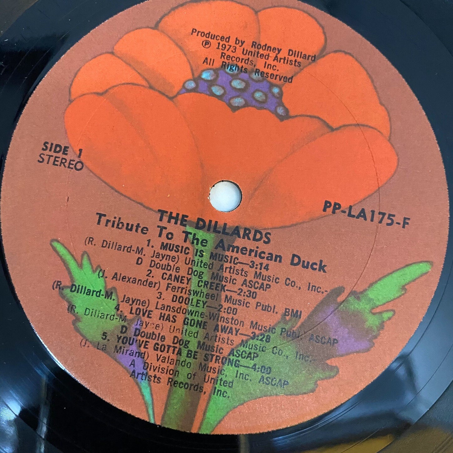 The Dillards TRIBUTE TO THE AMERICAN DUCK Vinyl LP Record LA175 VG+