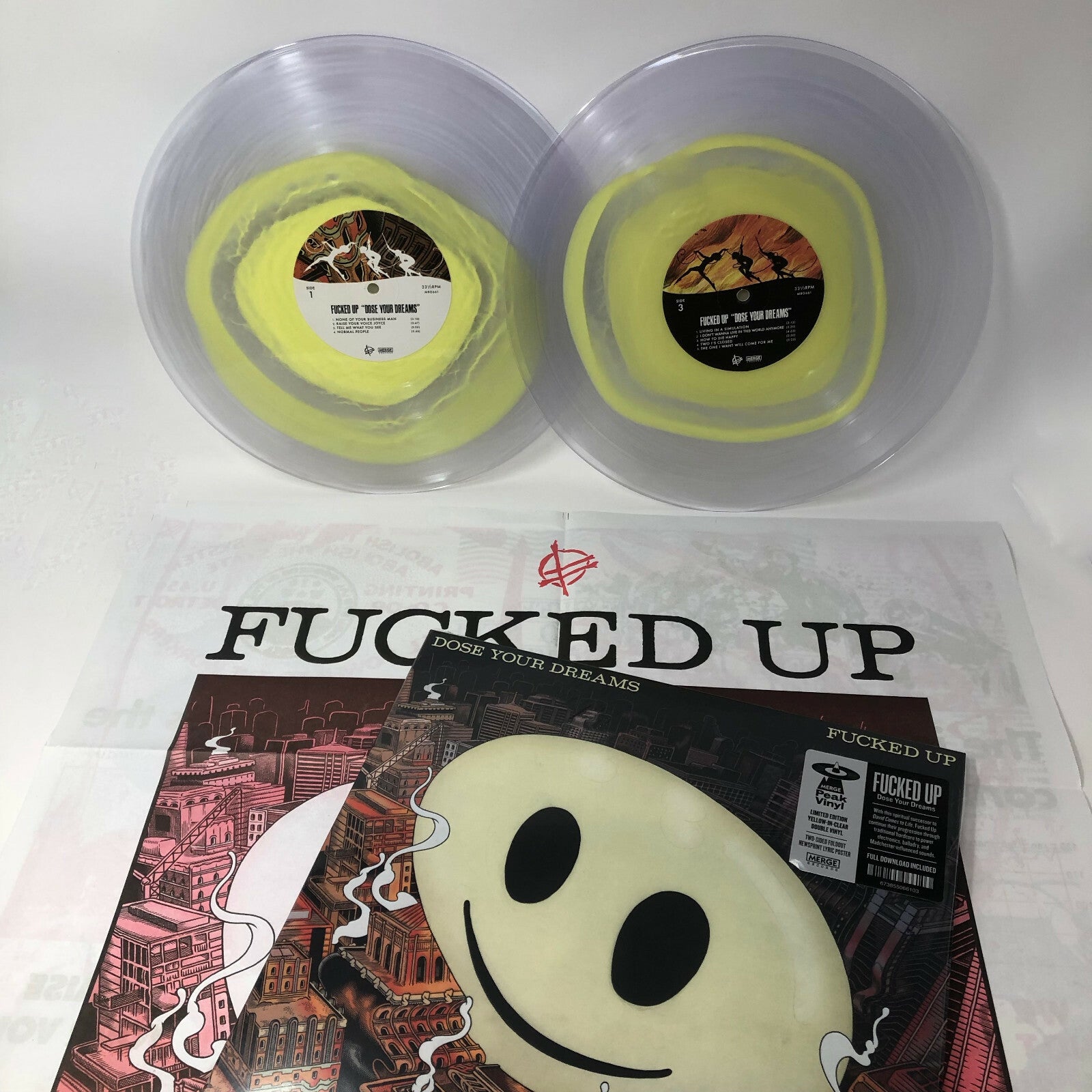 Fucked Up DOSE YOUR DREAMS MP3s & Poster Colored Vinyl 2xLP  NEW & SEALED