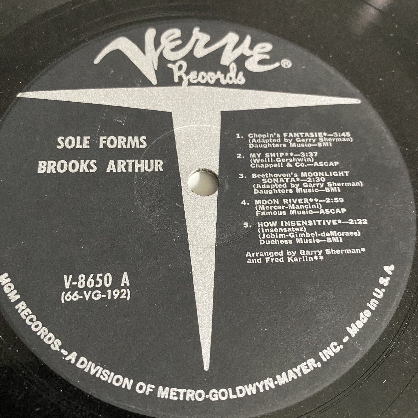 Brooks Arthur Ensemble SOLE FORMS Vinyl LO Record VG+ Gatefold