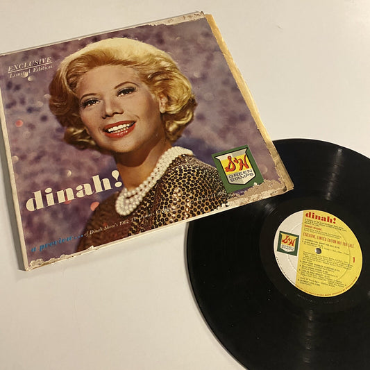Dinah Shore DINAH! Promo Vinyl LP Record GREEN STAMPS TV PREMEIRE VG+/G+