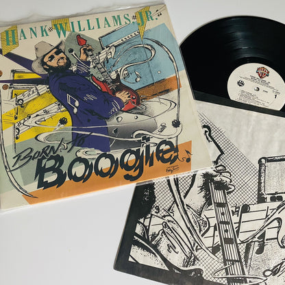 Hank Williams, Jr. BORN TO BOOGIE Vinyl LP Record VG+