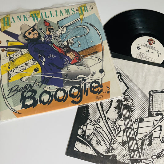 Hank Williams, Jr. BORN TO BOOGIE Vinyl LP Record VG+