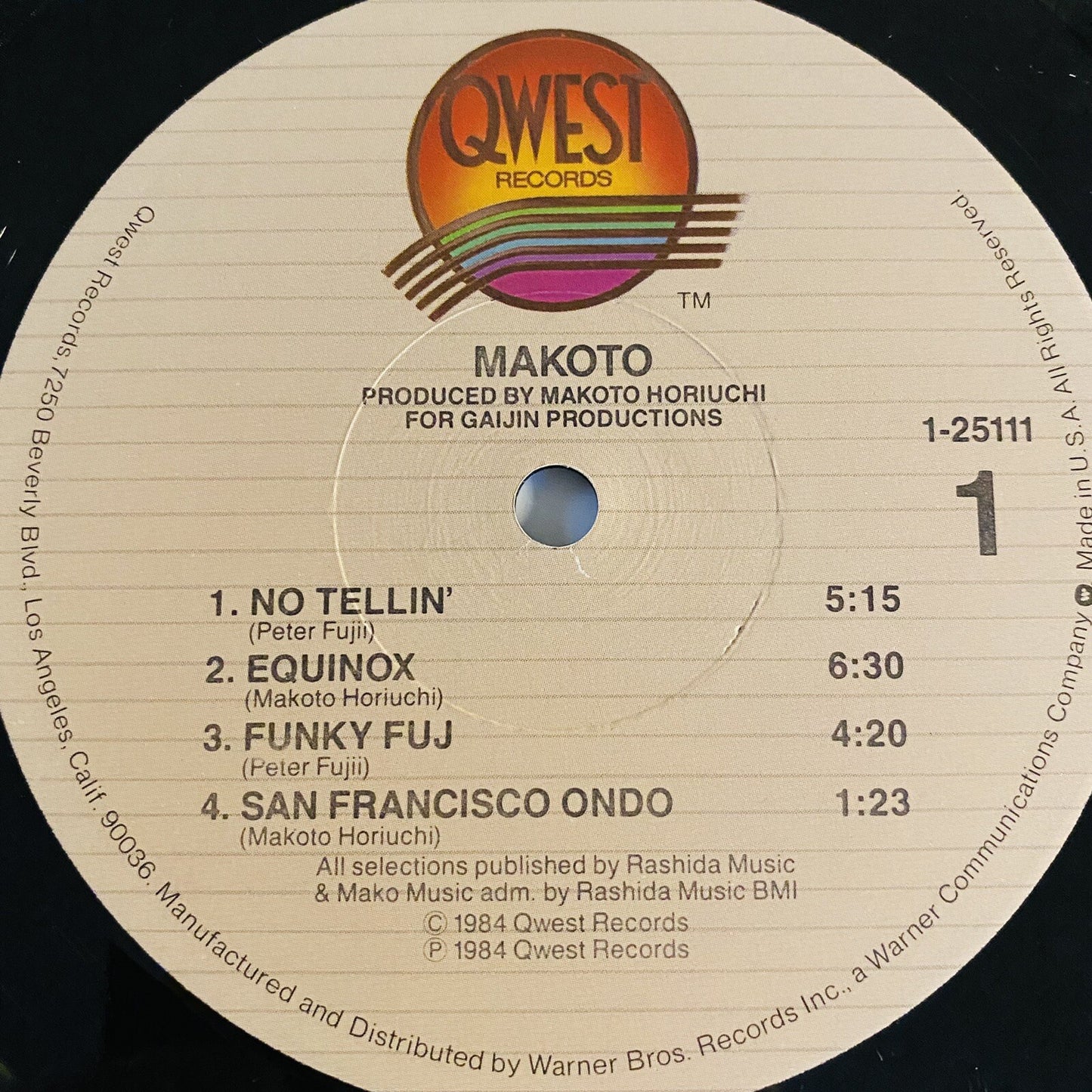 Makoto Horiuchi MAKOTO Vinyl LP Record JAZZ FUSION, FUNK VG+
