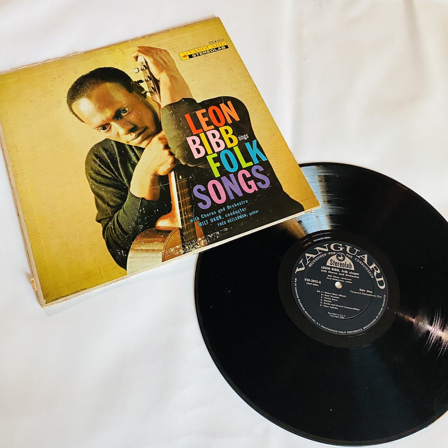 Leon Bibb SINGS FOLK SONGS Vinyl LP Record VSD 2012 VG+/G+