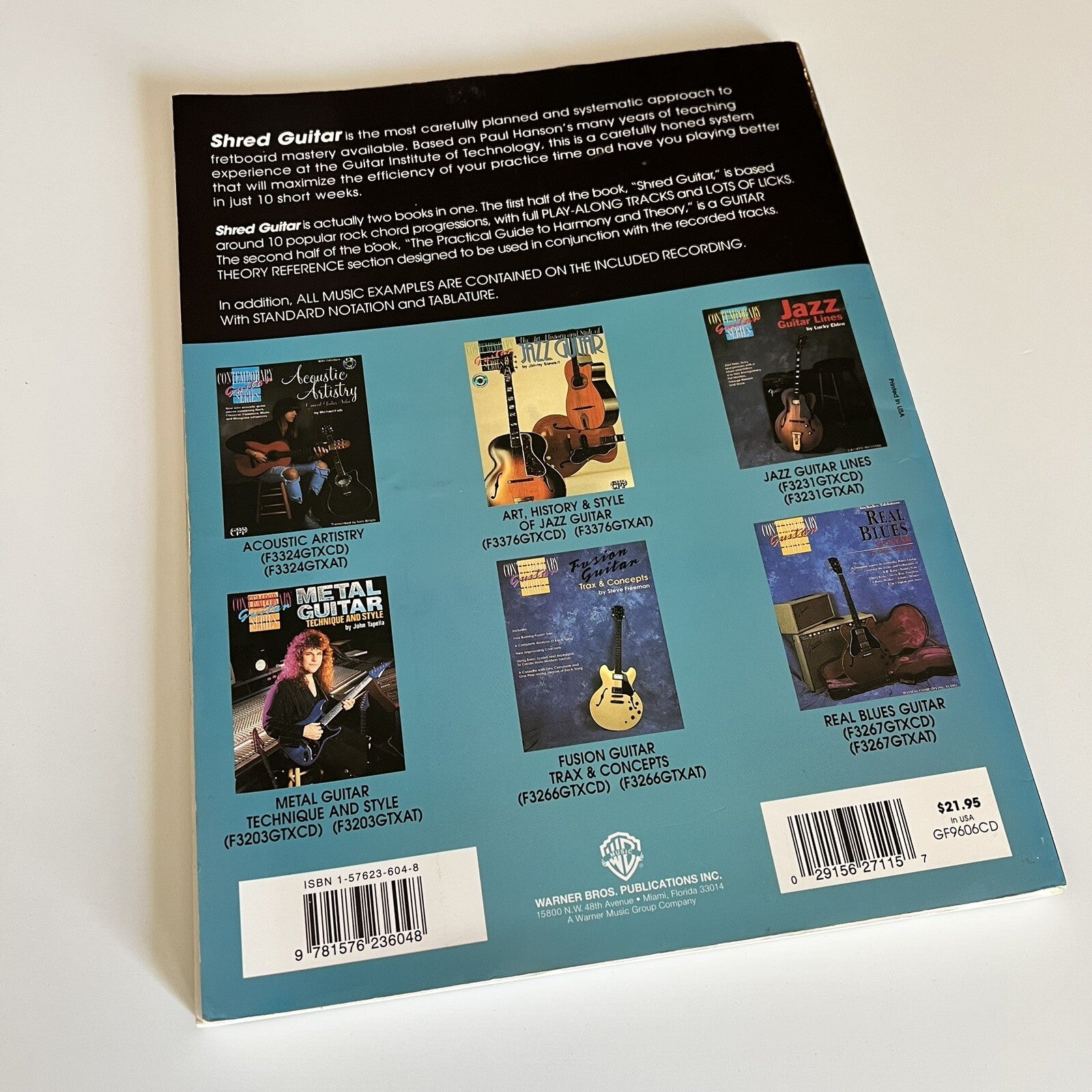 Shred Guitar: A Complete System for the Rock Improviser BY PAUL HANSON Book Only