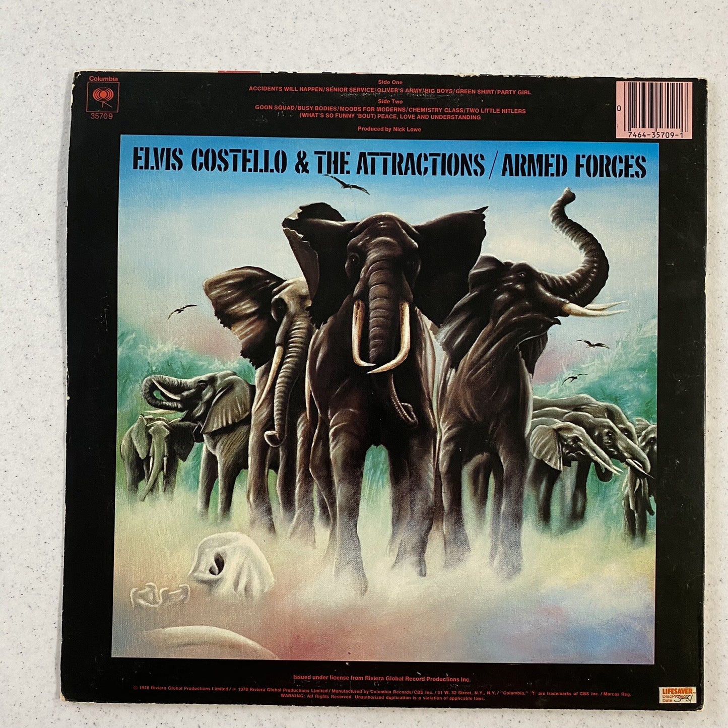 Elvis Costello TRUST + ARMED FORCES Vinyl LP Record VG+ on Media