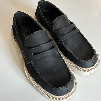 Mens Penny Loafer Chunky Utility Sole Sz 10 Black