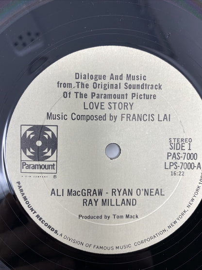 Love Story DIALOGUE AND MUSIC FROM MOVIE Vinyl 2xLP Record w/Ali MacGraw VG/VG+