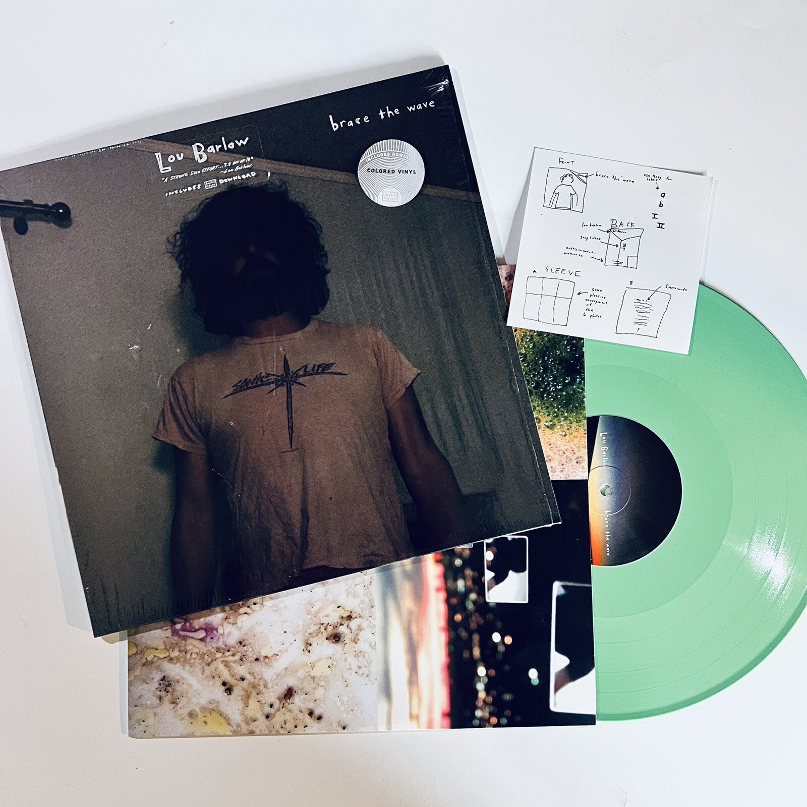 Lou Barlow BRACE THE WAVE Color Vinyl LP Record NM