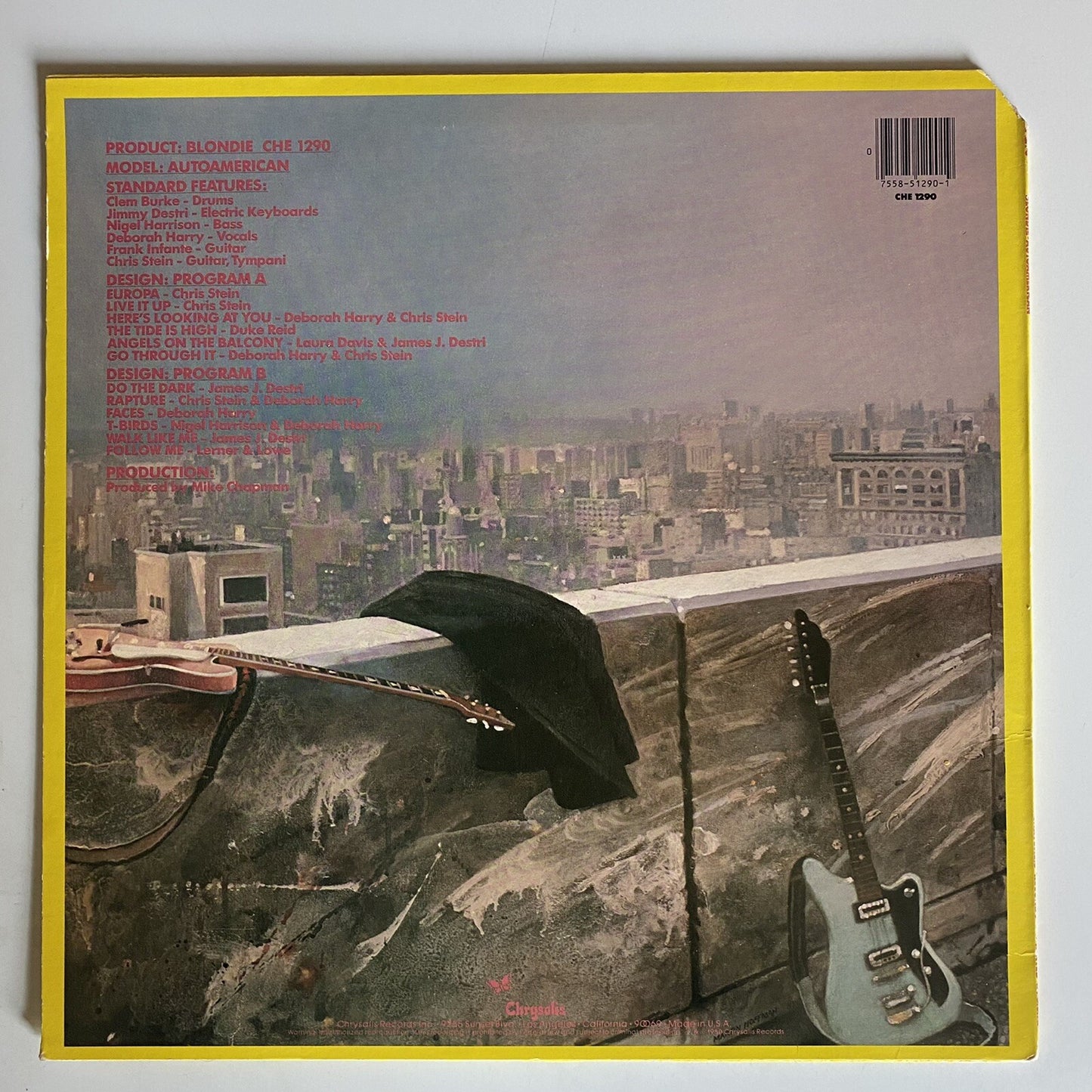Blondie AUTOAMERICAN Vinyl LP Record VG+