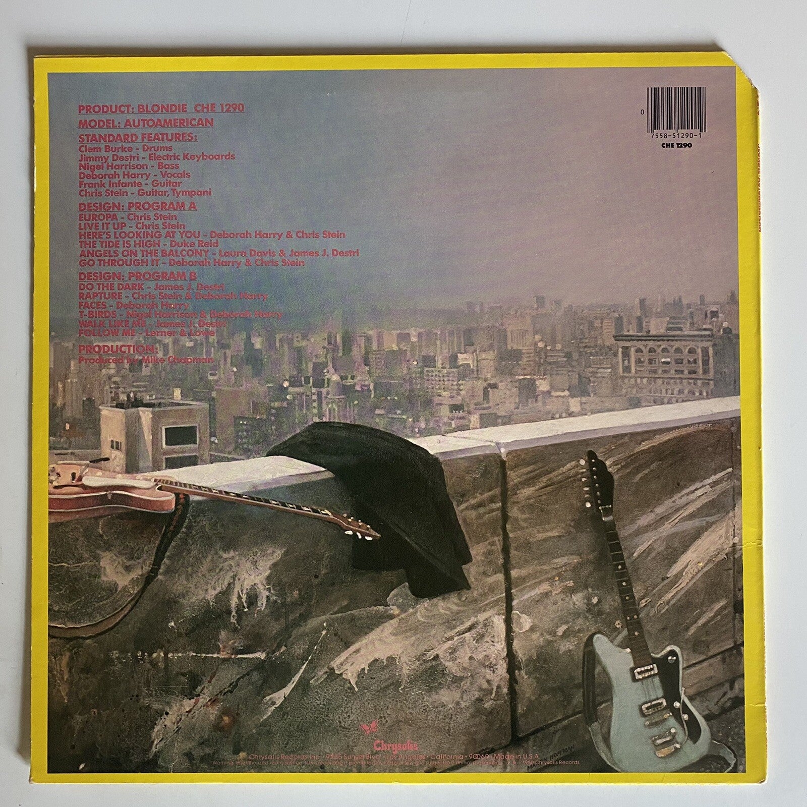 Blondie AUTOAMERICAN Vinyl LP Record VG+