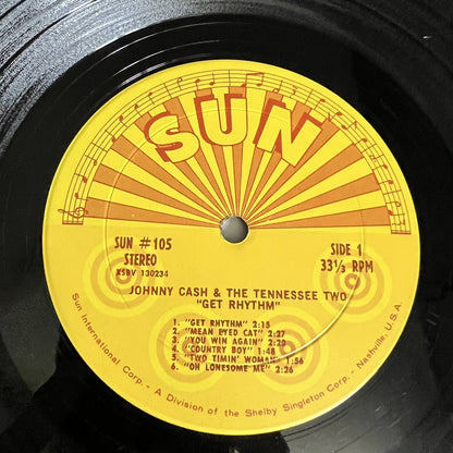 Johnny Cash & The Tennessee Two GET RHYTHM Vinyl LP Record VG/VG+