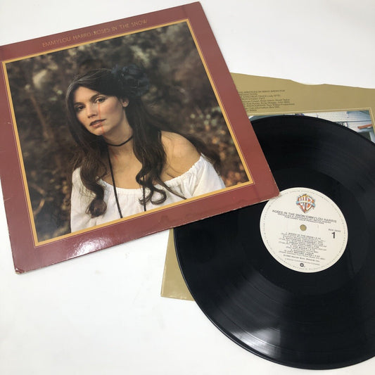 Emmylou Harris ROSES IN THE SNOW Vinyl LP Record VG+ BSK 3422