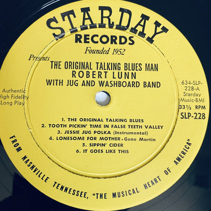 Robert Lunn THE ORIGINAL TALKING BLUES MAN Vinyl LP Record EX/G+