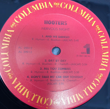 Hooters NERVOUS NIGHT Vinyl LP Record 39912 VG+ 1985 w/Original Inner Sleeve
