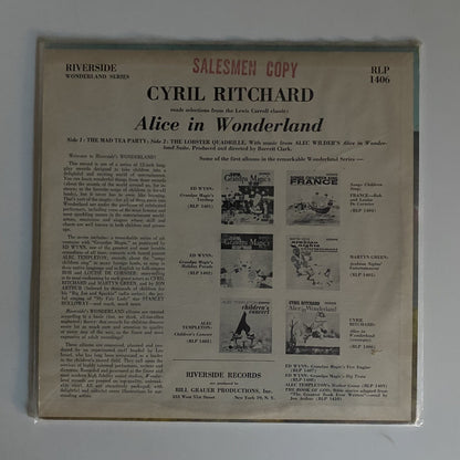 CYRIL RITCHARD Reads Alice In Wonderland Vinyl LP Record VG+ BLUE LABEL!!!