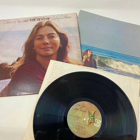 Judy Collins COLORS OF THE DAY THE BEST OF Vinyl LP Record VG+ w/poster