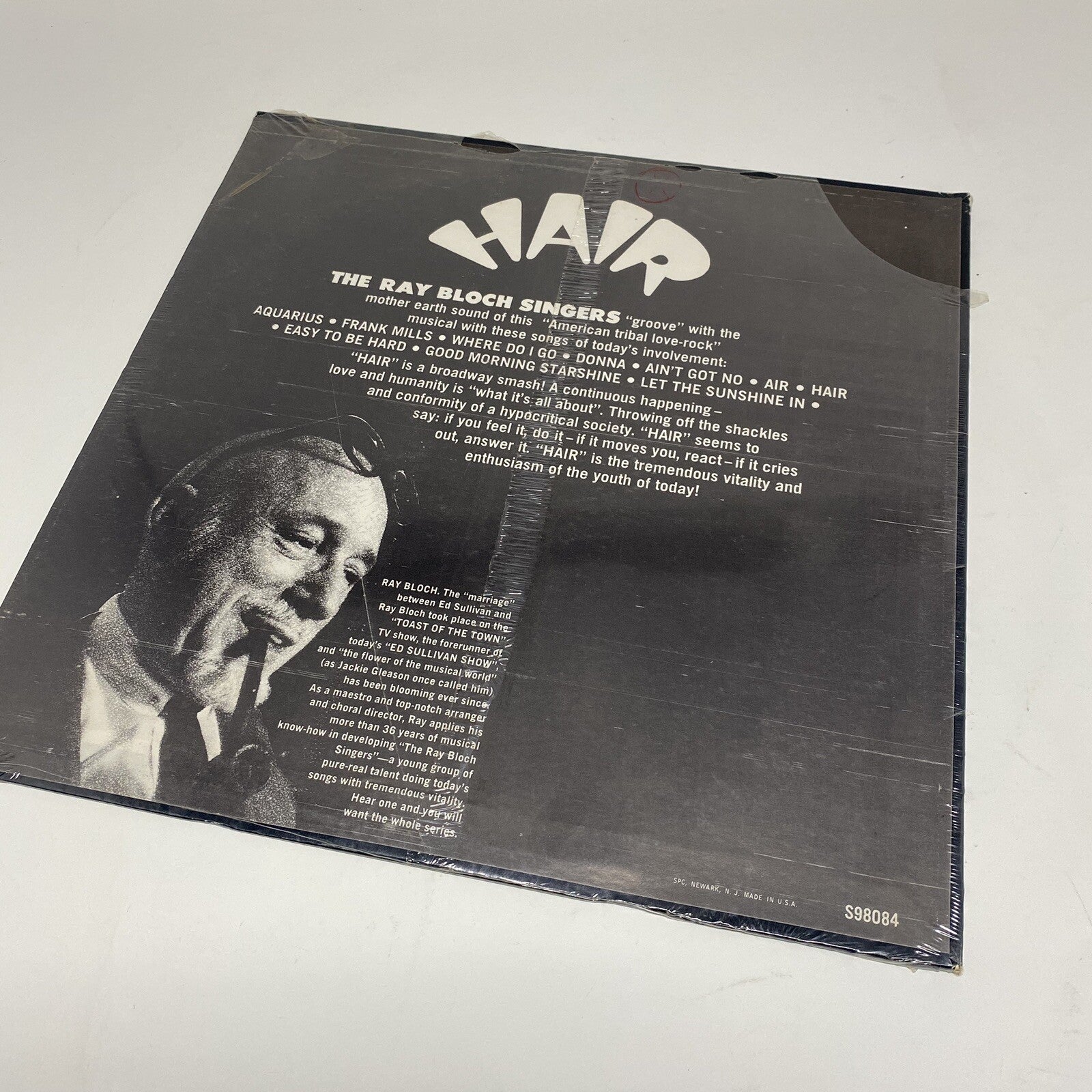 Hair, Soundtrack, The Ray Bloch Singers, Ambassador Records S 98084, SEALED