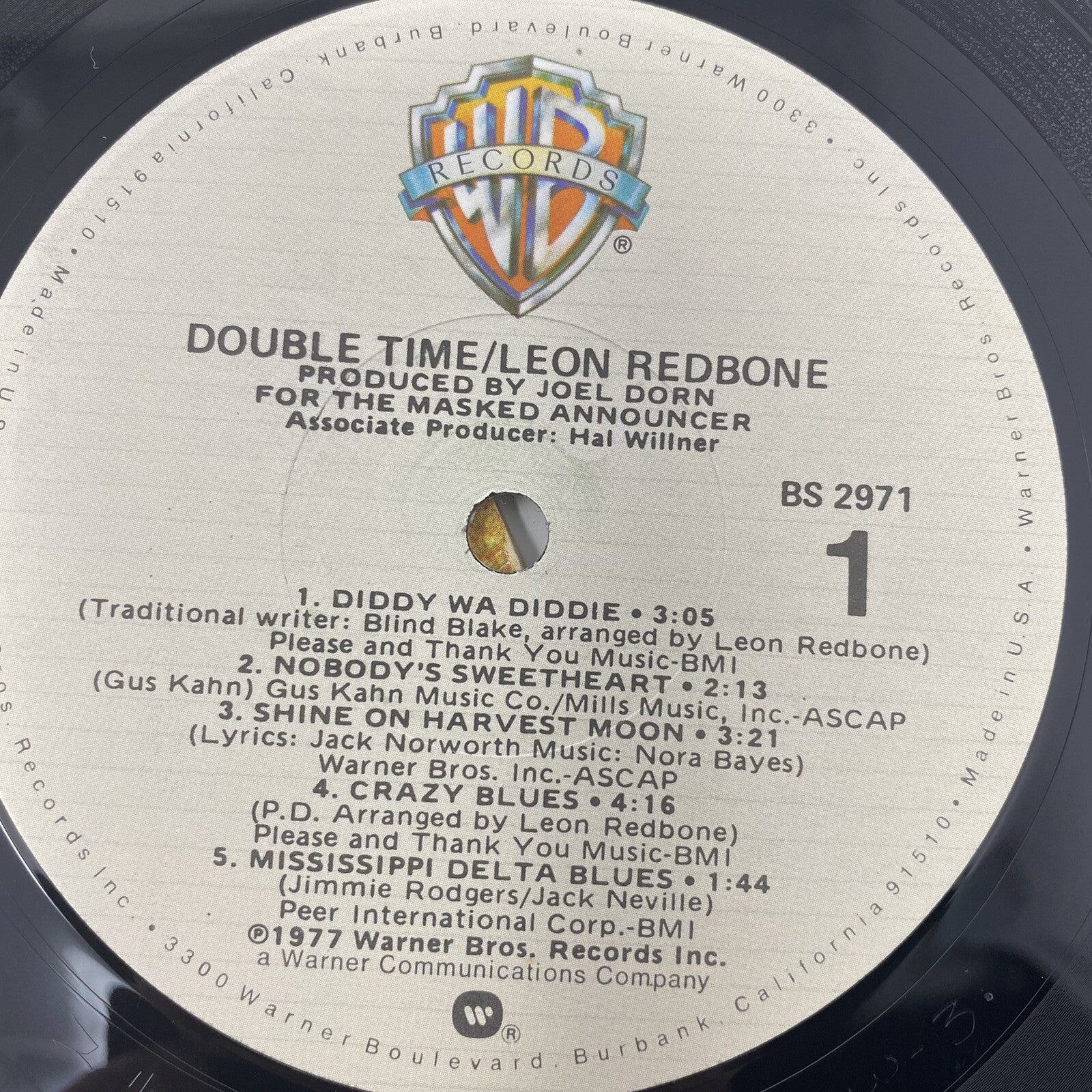 LEON REDBONE DOUBLE TIME  1977 VINYL LP WARNER BROTHERS RECORDS DELTA BLUES