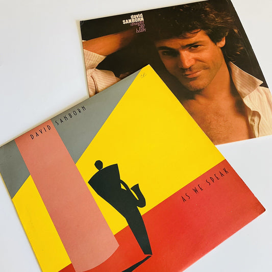 David Sanborn AS WE SPEAK + STRAIGHT INTO THE HEART Vinyl LP Record VG+