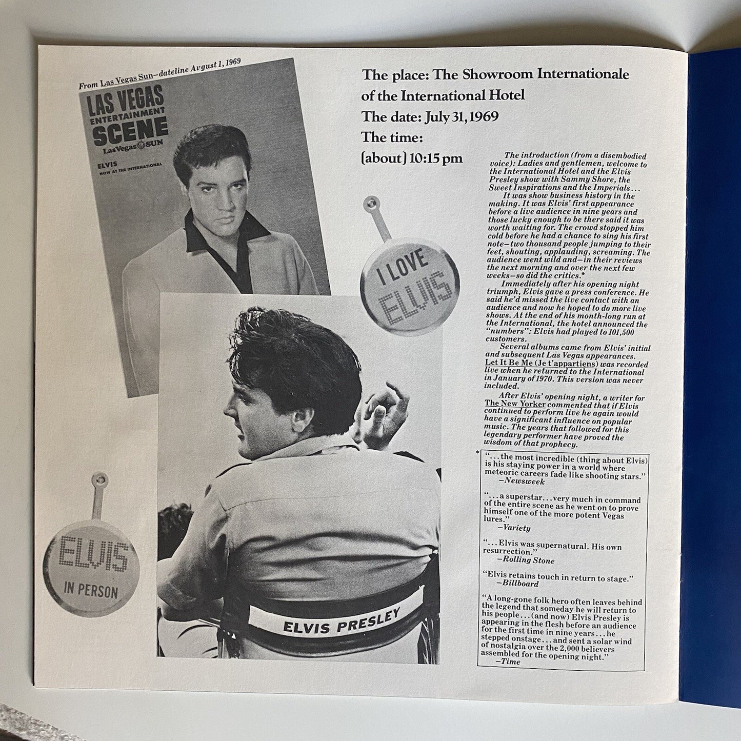 Elvis Presley LEGENDARY PERFORMER VOL 3 Vinyl LP Record VG+