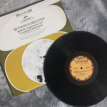 Symphony No. 2 in D, Academic Fest BRAHMS BEECHAM Philharmonic Vinyl LP Record E