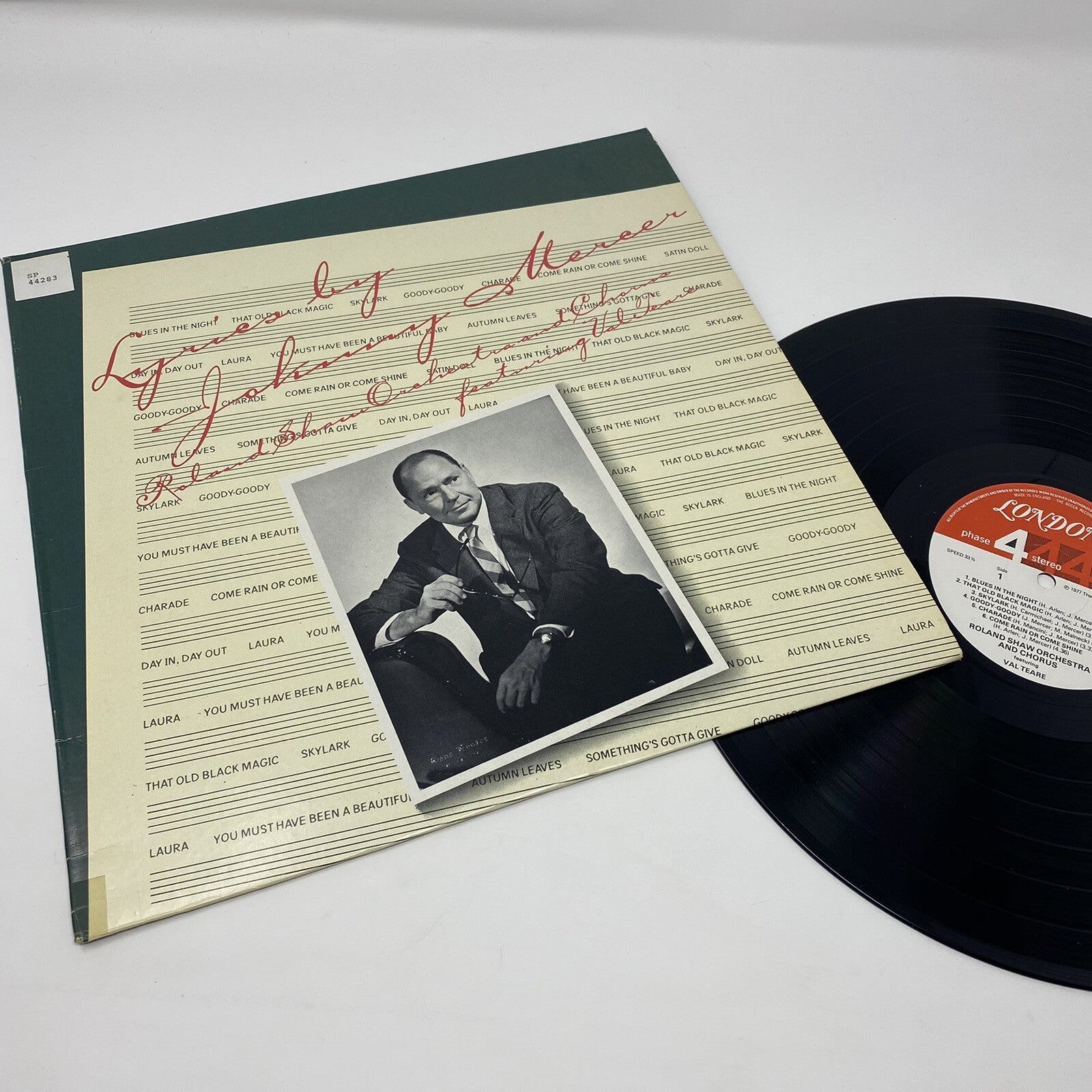 LYRICS BY JOHNNY MERCER Roland Shane VINYL LP RECORD Orchestra & Chorus VG+