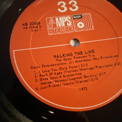The Oscar Peterson Trio WALKING THE LINE Vinyl LP Record VG