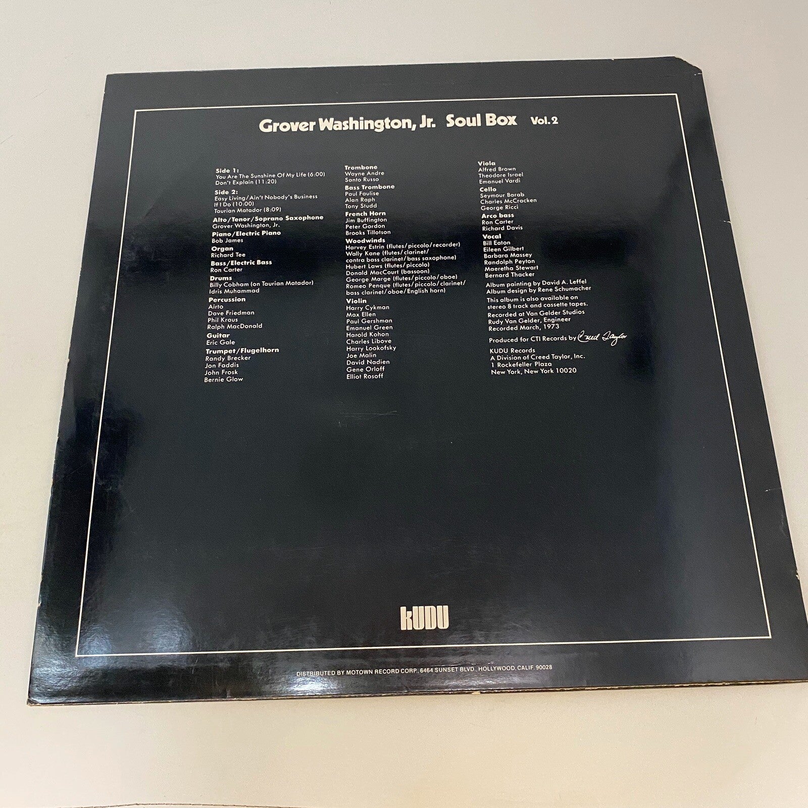 Grover Washington Jr SOUL BOX Vinyl LP Record VG+