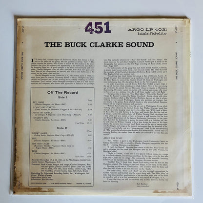 The Buck Clarke Sound VINYL LP RECORD Mono VG+/G+